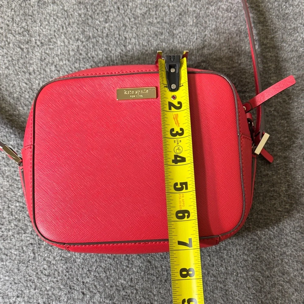 Kate Spade New York‎ Red Saffiano Leather Crossbody Bag Gold Hardware